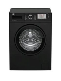 Beko Wtg841M2B Slim Depth 8Kg Load, 1400 Spin Washing Machine - Black
